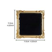 1PC European Style Gilded Embossed Frame Ring Holder (Jewelry Not Included), Resin Display Stand For Home Vanity, Jewelry Display & Storage, Wedding Display Rack, Luxury Storage Decor, Makeup Table Jewelry Display & Storage, Earring Holder, Suitable For Jewelry, Necklace, Bracelet, Earring Storage & Display - Gold - View 17