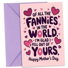 1张创意心形母亲节贺卡，附温馨祝福语，送给妈妈、继母、妻子的完美礼物，理想的母亲节礼物 - 套裝 - 查看 5