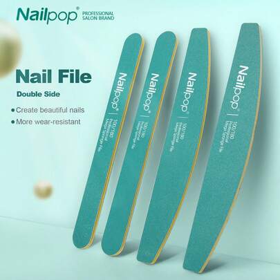 Nail File 10 PCS Professional Double Sided 100/180 Grit Nail Files Emery Board Black Manicure Pedicure Tool And Nail Buffering Files