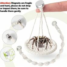1 pieza Puente magnético de araña saltarina, mini casa, hamaca pequeña para mascotas, diseño magnético flexible, estructura de red de cuerda que satisface el instinto de trepar, forma compacta adecuada para el entorno de cría, aplicable para arañas saltarinas, cangrejos y otras mascotas pequeñas - Ver 3