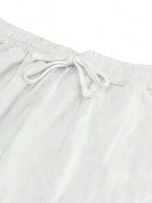 Men's Linen Wide Leg Casual Pants Are Loose Fitting, Breathable And Comfortable, Suitable For All Seasons And Versatile - 白色 - 查看 4