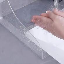 1 Pair Transparent Acrylic Splash Guard, Sink Water Baffle For Bathroom And Vanity - Multicolor - View 8