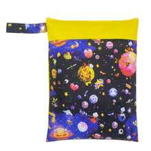 Waterproof Wet/Dry Bag Reusable Ideal For Swimwear, Travel, Beach, Pool, Swimsuits, Diapers, Dirty Yoga/Gym Clothes Daycare Organizer Features Two Zippered Pockets - Multicolor - View 29