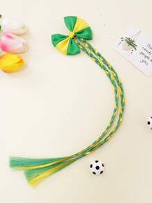 1pc High-Quality National Flag Color Braid Hair Clip, Cute & Cool Braided Hairpin For Fans, Party, Team Cheering Performance Decoration - Multicolor - View 11