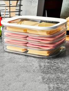 1-4 Layer Refrigerator Food Storage Containers With Lids, Stackable Lunch Meat Containers For Bacon, Cheese, Ham, Cold Cuts, Salami, Kitchen Fridge Organization, Leak-Proof Reusable Food Containers, Kitchen Storage, Outdoor, Camping, Valentine's Day Gift, New Year Gift, Kitchen Essentials - View 8