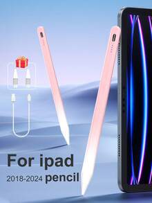 90mAh电池供电高精度磁吸触控笔，兼容iPad 11/10/9/8/7/6、iPad Air 7/6/5/4/3、iPad Pro 13英寸/12.9英寸/11英寸（2018-2025款）、iPad mini 7/6/5，具备倾斜感应和防误触功能，春季生日礼物之选。 - 粉色 - 查看 3