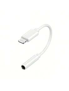 快速充电 Lightning 转 3.5mm 耳机插孔适配器（1/2 个装），音频转换线，兼容 14 Pro Max/14 Pro/14 Plus/14/13/12/11/XS/XR/8/7/6 系列，即插即用，复活节礼物 - 白色 - 查看 9