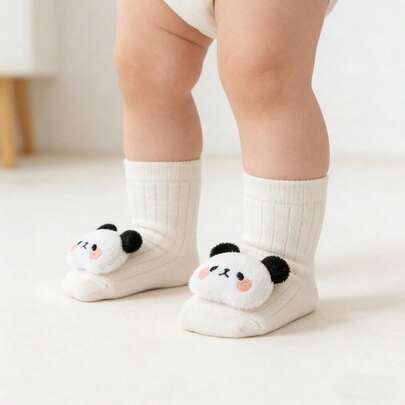 Crew Socks Non-Slip Socks With 3D Animal Design