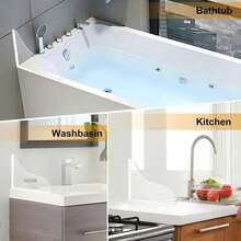 1 Pair Transparent Acrylic Splash Guard, Sink Water Baffle For Bathroom And Vanity - Multicolor - View 5