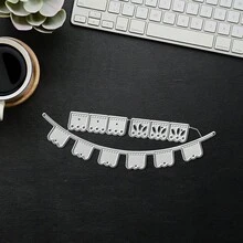 创意庆典丝带模具、DIY剪贴簿相册和压花模板、贺卡制作工具、卡片纸切割工艺品、礼品卡制作模板模切。 - 銀色 - 查看 8