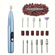 Electric Nail Grinder, Professional Nail Drill With 11 Sanding Heads, 26 Sanding Bands And LCD Display, Professional Nail Care Tool For Home And Salon Use, Nail File, Fashionable Design, Great Gift - Multicolor - View 16