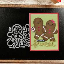 Creative Gingerbread Man Dies, DIY Scrapbooking Album And Embossing Stencil, Greeting Card Making Tool, Card Paper Cutting Crafts ,Gift Card Making Template Die Cuts. - Silver - View 4