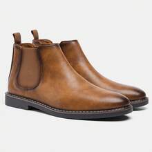Men's Chelsea Boots, British Gentleman Style, Business Casual Boots - Ginger - View 2