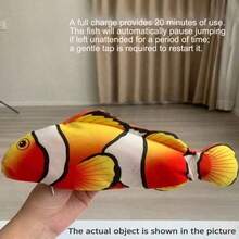 1 pieza Juguete eléctrico de pez flácido para gatos, juguete eléctrico práctico y multifuncional (activado al golpear en modo de espera) - Multicolor - Ver 11