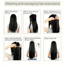 30 Inch (76cm) Longest Length Natural Black 3/4 Full Head Clip-In Seamless Hair Extensions For Women - Black - View 8