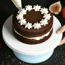 1 pieza Base Giratoria para Pasteles de 10 Pulgadas Antideslizante, Base de Decoración de Plástico de Grado Alimenticio con Giro Suave sin Atascos, Herramienta de Repostería Giratoria para Decoración de Pasteles DIY, para Uso Doméstico y Comercial - Ver 5