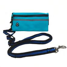 1条带拉链腰包的免手持狗绳，双层加厚手柄和耐用弹力绳，适合遛狗、慢跑和训练宠物[新版本] - 彩色 - 查看 12