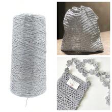 YYzzCaithe Shredded Silver Wire, Gold And Silver Wire Mesh Core Line, Shiny Steel Wire Ball Line For Handmade DIY, Super Shiny Steel Wire Ball Line, Metal Crochet Yarn, Crochet And Knitting Yarn, Metal Wire Round With Yarn, Metallic Luster Lurex Yarn, Clothing And Bag Shiny Metal Yarn - Shining Gold and Silver Threads - View 2