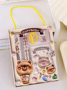 1 Set Adorable Stationery Gift Box, Water Vole Learning Supplies Set, Creative Stationery Set, 6-Piece, Stationery Set Gift Box, Birthday Gift, 2026 New Year Gift, School Supplies, Back To School Gift - Multicolor - View 6