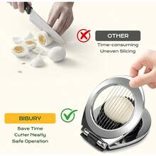 1pc Heavy-Duty Egg Slicer Designed For Slicing Hard-Boiled Eggs Strawberries Mushrooms And Soft Fruits Features Stainless Steel Wire And Three Slicing Options Easy To Clean Heavy-Duty Stainless Steel Wire And ABS Or Plastic Frame Three Slicing Options Sharp Stainless Steel Wires Ergonomic Handle Easy To Clean - Multicolor - View 6