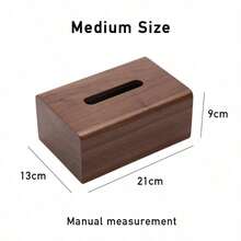 1 pieza Caja de pañuelos de madera de nogal, soporte de pañuelos de madera para la sala de estar, caja de almacenamiento para el escritorio, caja de pañuelos decorativa para el baño del hogar, accesorio de cocina - Multicolor - Ver 12