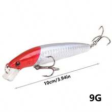 慢速滴水型米诺10厘米/9克远投拟饵，适用于淡水垂钓，可钓获大嘴鲈鱼和鲤鱼。泳姿高度逼真。内置响珠。爆炸性诱鱼效果。 - 彩色 - 查看 3