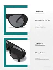 1pc Customized Luxury Fashion Glasses, Unisex Flattering UV Protection Glasses, Wedding & Party Accessories - Multicolor - View 3