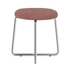 Hillsdale Regan Round Backless Metal Vanity Stool with Upholstered Seat Pink Velvet - rosado terciopelo - Ver 4
