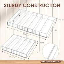 Soporte para cápsulas de café de acrílico con 10 compartimentos ajustables para cafetera oficina y cocina capacidad para 27 a 40 cápsulas - Transparente - Ver 3