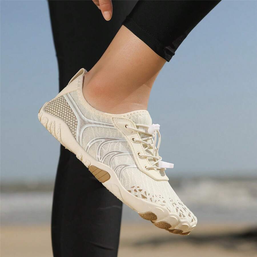 2026新款两栖鞋，适用于溪流穿越、沙滩、潜水、综合健身、骑行、徒步、瑜伽等活动。 - 米色 - 查看 1