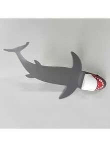 3D Shark Bookmark - Plastic, Black With Red Teeth Details, Fun Student Stationery Back To School Gift - Multicolor - View 4