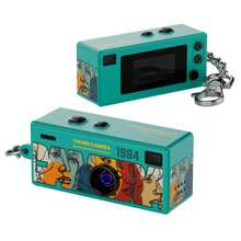 1080P Mini Keychain Camera - 0.96" HD Screen, 8MP Retro SLR Design, 160° Wide Angle, Anti-Lost Lanyard, Rechargeable Portable DV Camera Suitable For Adults/Teens/Outdoor Travel - Multicolor - View 13