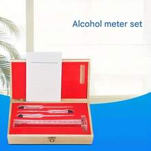 3pcs/Set 0-100% Alcohol Hydrometer Kit, Wooden Box, Plastic Case, Tester, Density Meter For Vodka, Whiskey, Liquor - Three Groups - View 16