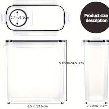 4 Pack Airtight Cereal & Dry Food Storage Container - Kitchen And Pantry Organization Canisters For, Flour, Sugar, Rice, Nuts, Snacks, Pet Food & More (4L, 135.5 Ounce) - 查看 2