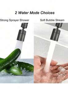 New 2-Mode Kitchen Faucet Spray Head Filter 360° Swivel Splash-Proof Faucet Nozzle Aerator Kitchen Sink Faucet Water Saver - Multiple Styles - View 6