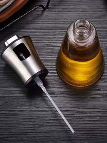 Sticlă de pulverizare cu pompă din oțel inoxidabil de 6,76 oz - Pulverizator de ulei de gătit și friteuză cu presiune înaltă pentru distribuție uniformă, utilizare 12 luni, potrivit pentru copt, grătar - Instrument de bucătărie, articole de bucătărie moderne, accesoriu durabil pentru friteuză cu aer, ambalaj în cutie - Vizualizare 5