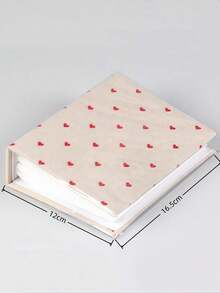 1pc/100pcs Red Heart-Shaped Insert Photo Album, Family, Friends And Couples Commemorative Album, Home Decor, 6x6 Inches, Home Supplies - Multicolor - View 13