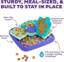 Outward Hound By Nina Ottosson Lick Nu2019 Flip 3-In-1 Interactive Dog Puzzle Toy, Lick Mat &Amp; Slow Feeder U2013 Calming Enrichment For Small &Amp; Medium Dogs, Holds 1 Cup Of Wet Of Dry Food, 7.4 In X 7.4 In - ColorA - 查看 7