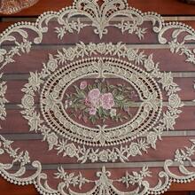 1入組法式玫瑰刺繡橢圓形杯墊 - 駝色 - 查看 8