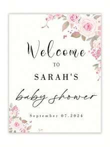 Customizable Text & Image Wedding Welcome Sign, Suitable For Engagement Party Decor - Minimalist Modern Printing, Suitable For Birthday And Party Decor, Wedding Table Decoration, Wedding Party Gifts - Multicolor - View 6