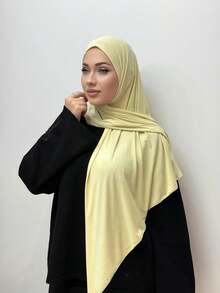 1pc Instant Triangle Hijab, All-In-One Headscarf. Quick Wrap Design, Won't Slip. No Undercap, No Folding Needed. Suitable For Daily Wear, Prayer, And Outings - Multicolor - View 8