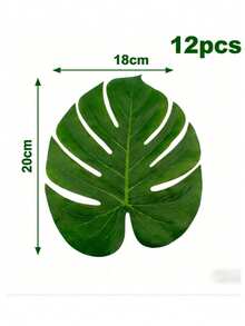 24片热带棕榈叶和芙蓉花,热带棕榈叶桌旗,人造叶子桌布,适用于婚礼、夏威夷草裙舞派对、热带丛林派对、婴儿派对、一周岁热带动物主题生日派对、夏威夷草裙舞生日派对、派对DIY装饰 - 彩色 - 查看 14