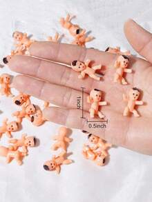 10 món đồ trang trí tiệc mừng em bé, búp bê nhựa mini, đồ dùng trang trí tiệc, trò chơi đá viên, phụ kiện trang trí. - Nhiều màu - Xem 3