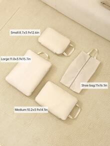 4pcs Travel Compression Packing Cubes, Foldable Clothes & Laundry Organizer - Multicolor - View 9