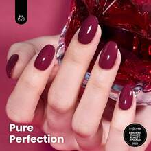 Beetles 15ml Hema Free Black Gel Polish – Silent Charm Audrey Color Long-Lasting Soak Off UV LED Glossy Manicure DIY Nail Art - 15Ml Hema-free Modern Berry - 查看 2