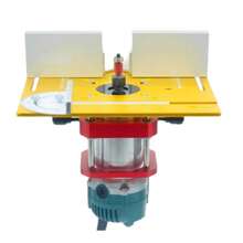 C8木工铣床工作台插板，铝合金小型锣式修边机倒置升降工作台，铣床桌面倒置板带山形推尺，下压式底座开槽榫倒置桌面，适用于木工工作台、台锯、多功能修边机、雕刻机 - 1套 - 查看 8