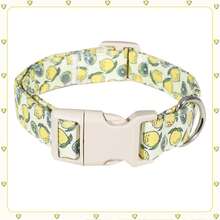 Nuevo collar de perro de primavera con estampado de limón de dibujos animados, de poliéster ajustable, adecuado para todas las razas de perros - color mezclado - Ver 5