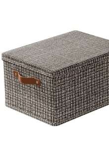 1个可折叠布艺衣物收纳盒，衣柜整理盒，大容量收纳篮 - 彩色 - 查看 4