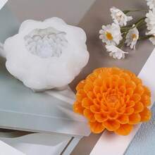 1 pièce Moule en silicone en plâtre de pierre d'arôme de lotus 3D, moule de décoration de pierre d'arôme fait main DIY, motifs multiples, anti-adhésif et démoulage facile - Un-blanc - Voir 3