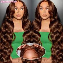 4*4, 5x5, 13*6, 13x4 200% Density Body Wave HD Lace Front Wigs, 14 Inch Seamless Lace Closure Wig, Pre-Cut Pre-Plucked With Baby Hair Natural Hairline Heat Resistant Synthetic Wig For Women - Brown - View 67